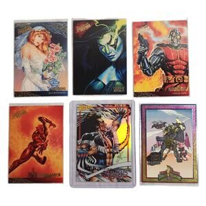 Fleer Ultra Spiderman, Wizard, Power Rangers Trading Card Lot Of 6 NM